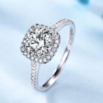 UMCHO prabangus vestuvinis apvalus kubinis cirkonio žiedas 5