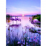 5D &bdquo;pasidaryk pats&ldquo; deimantinis dažymas &bdquo;Flamingo&ldquo; pilnas kvadratas ir apvalus deimantinis siuvinėjimas kryželiu 20X30CM