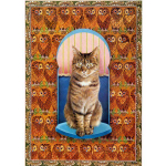 5D &bdquo;pasidaryk pats&ldquo; viso apskritimo deimantinis pie&scaron;imas animacinis filmas &bdquo;Animal Cat&ldquo; deimantinis siuvinėjimas kryželiu 20X30CM raudona