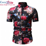 Cozy Up vasaros vyri&scaron;ki mar&scaron;kinėliai trumpomis rankovėmis spausdinti jaunimo mados tendencijų mados paplūdimio mar&scaron;kinėliai 3XL juoda
