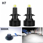 2 vnt 8 pusių 20000LM 3D H7 LED Canbus 360&deg; H1 H3 HB3 HB4 9012 Hir2 Led H11 H8 9006 9005 automobilio priekinių žibintų lemputės rūko žibintas, skirtas auto 12V H7 balta