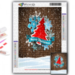 Siuvinėjimo kryželiu rinkinys &bdquo;pasidaryk pats&ldquo; deimantinis siuvinėjimas Kalėdų eglutė Kalėdų senelis sniego senelis deimantinis tapyba namų dekoras Full Round 20X30CM