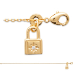 Les Tr&eacute;sors De Lily [R7744] - Bracelet Plaqu&eacute; Or 'Cl&eacute;opatra' blanc dor&eacute; - 10x7 mm