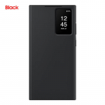 I&scaron;manus atverčiamas piniginės dėklas Samsung Galaxy S23 Ultra SM-S918B S-View telefono dėklas vir&scaron;elis juoda