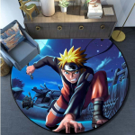 Animacinių filmų Naruto apvalios zonos kilimėlis Svetainė miegamajame Neslystantis grindų kilimėlis 60cm