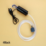 Mini akvariumo deguonies oro siurblys žuvų bako USB tylus oro kompresorius juoda