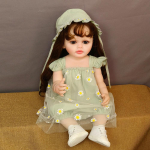 55 cm viso kūno mink&scaron;tas silikoninis vinilas Reborn Toddler Girl Doll Rooted Hair Bebe Reborn Reallista Kalėdinės dovanos vaikams