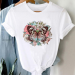 (Azijos dydis) Moteri&scaron;ki madingi mar&scaron;kinėliai su mar&scaron;kinėliais &bdquo;Sunflower Butterfly Trend&ldquo; Mieli drabužiai Laisvalaikiai trumpomis rankovėmis moteri&scaron;ki grafiniai mar&scaron;kinėliai S