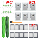 Hepa filtro dulkių mai&scaron;elio &scaron;epetėlio ritinėlis, skirtas iRobot Roomba i7 E5 E6 i3 serijos roboto dulkių siurblio atsarginių dalių priedai