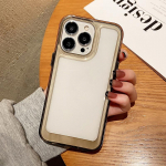 Storas, smūgiams atsparus skaidrus telefono dėklas, skirtas &bdquo;iPhone 14 13 12 11 Pro Xs Max 7 8 Plus&ldquo; kameros apsauginiam dangteliui su galiniu dangteliu iPhone 14 Pro Max juoda