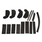 17 VNT. Kieto stogo sandariklių rinkinys Jeep Wrangler JK 2007-2017 Automobilio kieto stogo putplasčio blokatorius Remonto sandariklių rinkinys Interjero apdailos detalės 17PCS black