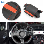 Automobilio vairo dangčio odinė apdaila Fiat 500 500C 2013 2014 2015 Abarth 500 500C 595 595C 2009-2016 raudona linija raudona