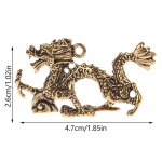 1 vnt kieto žalvario zodiako drakono mažos statulos darbalaukio ornamentas Feng shui dekoras