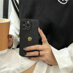 Prabangus korėjieti&scaron;kas retro 3D Camellia Flower vienspalvis telefono dėklas, skirtas iPhone 15 14 13 12 11 Pro Max kawaii smūgiams atsparus dangtelis Funda iPhone 15 Pro Max juoda