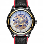 GUCAMEL verslo mados odinis rankinis įtaisas su tu&scaron;čiaviduriu mechaniniu laikrodžiu