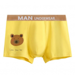 Vyri&scaron;ki boksininkai elastingi vidurio juosmens lai&scaron;kai Animacinių filmų me&scaron;kiukų ra&scaron;tas Mink&scaron;tas, kvėpuojantis U, i&scaron;gaubtas, greitai džiūstantis, drėgmę sugeriantis tvirtas susiuvimas Vyri&scaron;ki apatiniai apatiniai 3XL geltona