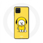 Coque pour Samsung Galaxy A12 BTS Bangtan Gar&ccedil;ons BT21 Chimmy Jimin Fond Jaune