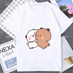 Kawaii Anime Bubu Dudu spausdinti grafiniai mados porų drabužiai laisvalaikio hipsterio unisex mar&scaron;kinėliai gatvės apranga Harajuku stiliaus moteri&scaron;ki mar&scaron;kinėliai L