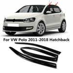 Skirta VW Polo 2011 2012 2013 2014 2015 2016 2017 2018 Langų skydelis nuo lietaus deflektorius apsauga markizės pastogės Lipni dangtelio apdaila For Hatchback gray