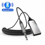 &bdquo;Bluetooth&ldquo; papildomas adapteris, USB raktas prie 3,5 mm lizdo automobilio garso Aux Bluetooth 5.0 laisvų rankų įrangos komplektas, skirtas automobiliniam imtuvui BT siųstuvui BT850 sidabras