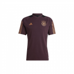 Adidas Vokietijos &bdquo;Team Tiro 23&ldquo; logotipas, trumpomis rankovėmis, futbolo megztinis, vyri&scaron;kos palaidinės, bordo spalvos HF3990 L