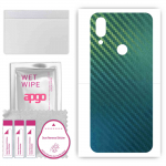 apgo Protective Skin Sticker for the back compatible with Umidigi A3S, Wrap Film, Foil, Vinyl - Pattern Carbon Chameleon CAKA1