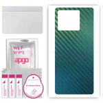apgo Protective Skin Sticker for the back compatible with ZTE Nubia Z40S Pro, Wrap Film, Foil, Vinyl - Pattern Carbon Chameleon CAKA1