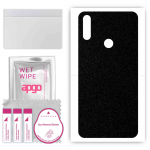 apgo Protective Skin Sticker for the back compatible with TP-Link Neffos X20 Pro, Wrap Film, Foil, Vinyl - Pattern Matte Black