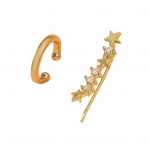 2 vnt. segami auskarai C formos kalnų kri&scaron;tolas moterims dirbtiniai perlai geometrija žvaigždės auskarų įmovos papuo&scaron;alai 1