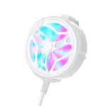 Universalus RGB Mini telefono au&scaron;inimo ventiliatorius USB Radiatorius Turbo Hurricane Game Cooler Tools iPhone Samsung Xiaomi Redmi Huawei Nova juoda