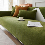 Sofa Pagalvėlė Keturių Sezonų Universali Neslystanti Eglutės Ra&scaron;to &Scaron;enilinė Pagalvėlė Vasaros Žalia Sofa Uždangalas 90*210cm