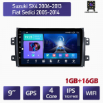 2 DIN automobilio Android Car Radio Multimedijos vaizdo grotuvas, skirtas Suzuki SX4 2006-2013 Bluetooth Carplay Auto Navigation GPS DSP 2+32GB