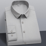 Tamprūs vyri&scaron;ki mar&scaron;kinėliai ilgomis rankovėmis Mink&scaron;ti patogūs vyri&scaron;ki oficialūs mar&scaron;kiniai be priekinės ki&scaron;enės S~6XL plius dydis 4XL