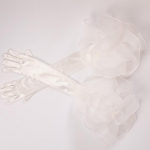 1 pora 55 cm juodos ilgomis rankovėmis pir&scaron;tinės Raudonos aksominės pir&scaron;tinės Aksominės gėlės formos pir&scaron;tinės vyno raudonos spalvos