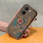 Mink&scaron;tas silikoninis kvadratinių kopėčių spausdinimo ra&scaron;tų telefono korpusas, pilnas dangtis, fotoaparatas, atsparus smūgiams, guminis dėklas, skirtas Vivo Vivo S1 balta