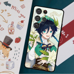 Genshin Impact Venti telefono dėklas, skirtas Samsung Galaxy S23 S21 S22 Ultra S8 S9 S10 Note 10 Plus S20 FE Cover Funda Galaxy S22