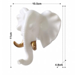 Kūrybi&scaron;ki stiprūs kabliukai su gyvūnais Populiarus dekoratyvinis kablys Auk&scaron;tos kokybės besiūlis amerikieti&scaron;kas raktų pakabukas, priklijuojamas kabliukas 1 vnt. sieninis laikiklis papuo&scaron;alų priedas White Gold/Elephant