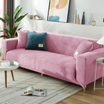 Aksominiai elastiniai sofos užvalkalai 1/2/3/4 sėdynės Tvirtas sofos užvalkalas L formos sofos užvalkalas, apsauginis suolo užvalkalas 2 SEAT (145-185CM)
