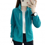 Moteri&scaron;kas paltas stovi apykaklė Užsegama užtrauktuku Polar Fleece Sportinio stiliaus ilgomis rankovėmis Užtrauktukai Ki&scaron;enės Vienspalvė Stora pliu&scaron;inė striukė Terminis megztinis Mank&scaron;ta Bėgimas XL juoda