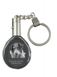 Romanian Mioritic Shepherd Dog, Ciobănesc Rom&acirc;nesc Mioritic - pendant with a photo of a dog, crystal key ring in a gift box, a unique gift by Art-Dog