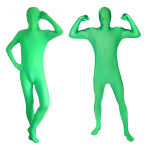 Žalias Chromakey viso kūno fotografavimo kostiumas Unisex suaugusiems Žalias kostiumas Elastingas fotografavimo kostiumas 180cm žalia