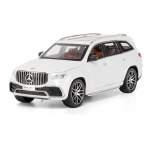 1/24 Benz Maybach GLS63 lydinio prabangus automobilio modelis lieto metalo žaislinio automobilio modelių kolekcija garsas ir &scaron;viesa auk&scaron;tas modeliavimas vaiki&scaron;ka dovana balta
