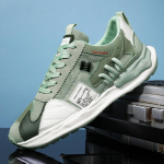 Madingi vyrai, madingi laisvalaikio bėgimo bateliai, vyras, rudens nauji sportiniai sportbačiai, klasikiniai, storapadis, kvėpuojantys laisvalaikio batai, vyri&scaron;ki sportbačiai 39 žalia