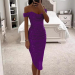 Seksuali asimetri&scaron;ka blizganti blizgučiais sulankstoma ilga suknelė eleganti&scaron;ka vientisa žieminė banketinė suknelė moterims 2024 m. vieno peties &bdquo;Bodycon&ldquo; &scaron;ventinė suknelė XL