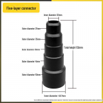 Universalus centrinio dulysio žarnos jungtis adapteris reduktorius priedai Five-layer connector