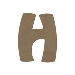 Lettre majuscule H en bois MDF &agrave; d&eacute;corer - 8 cm