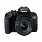Canon EOS 800D DSLR fotoaparatas + EF-S 18-55mm f/4-5.6 IS STM priartinantis objektyvas juoda