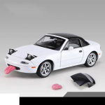1/32 Mazda MX-5 Miniatiūrinis Diecast Miata RoadSter Žaislinio Automobilio Modelis Garsas ir &Scaron;viesa Atidaromos Durys Kolekcija Dovana Vaikams Berniukui Vaikui balta