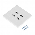 4 USB prievadai DC 5V namų biuro elektrinis sieninis maitinimo lizdas įkroviklio i&scaron;vestis(110-250V)