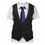 Grafiniai mar&scaron;kinėliai vyrams su pirato kapitonu, juokingas cosplay kostiumas, apvalia i&scaron;kirpte, trumpomis rankovėmis, smokingo mar&scaron;kinėliai, nauji, kasdieniai mar&scaron;kinėliai, vir&scaron;us 2XL